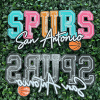 Patch thermocollant à sequins de 10 pouces, motif lettres universitaires 'Texas Fiesta' grand format, des Spurs de San Antonio, pour vestes et sweat-shirts
