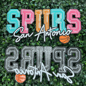 Parche de lentejuelas de 10 pulgadas de los <span class=keywords><strong>San</strong></span> <span class=keywords><strong>Antonio</strong></span> Spurs, parche grande con letras universitarias de <span class=keywords><strong>Texas</strong></span> Fiesta, parches termoadhesivos para chaquetas y sudaderas - Product Image 6