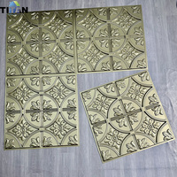 Vente en gros de plafond suspendu pour maison Dalle de plafond en PVC faux 3D blanc mat Dalle de plafond grise Imperméable 24x24