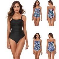 Buena calidad Venta caliente Sexy One Piece Sexy Bikini Chica joven Traje de baño Negro Moda Mujer Traje de baño
