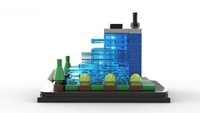 Ensemble de blocs de construction en plastique MOC Campus Universitaire, personnalisable pour la promotion scolaire et les cadeaux commémoratifs