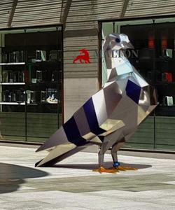 Statue géante de <span class=keywords><strong>pigeon</strong></span> en fibre de verre peinte à la main, artisanat professionnel, fabrication chinoise OEM, pour décoration de mariage - Product Image 3