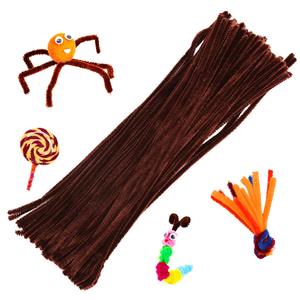ลวดเชนิลล์หลากสีขนาด 6 มม. 10 มม. สำหรับงานประดิษฐ์ DIY งานฝีมือเด็ก - Product Image 1