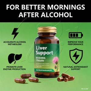 Cápsulas de suplementos de hierbas OEM para aliviar la resaca, metabolismo del alcohol, protección hepática, vitaminas personalizables, alivio de la resaca - Product Image 3