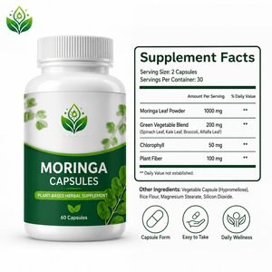 Capsules <span class=keywords><strong>de</strong></span> poudre <span class=keywords><strong>de</strong></span> feuilles <span class=keywords><strong>de</strong></span> <span class=keywords><strong>Moringa</strong></span> Green <span class=keywords><strong>Elixir</strong></span>, 60 unités, complément alimentaire à base <span class=keywords><strong>de</strong></span> plantes - Product Image 2