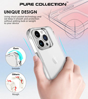 Coque de protection transparente antichoc en TPU et PC personnalisée DYL avec décoration scintillante anti-jaunissement pour téléphones mobiles