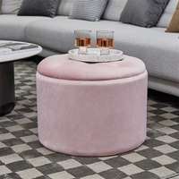 Bailey Tabouret Pouf Rembourré Personnalisé Repose-pieds Pouf Rond Grande Table Basse Pouf De Rangement