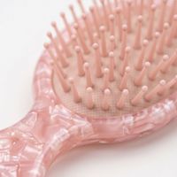 Brosse à cheveux en acétate premium Shily&OS, brosse à cheveux portable mini, brosse de massage du cuir chevelu, brosse à cheveux antistatique mignonne pour femmes, filles et enfants