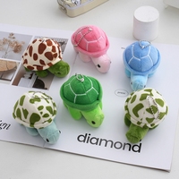 Porte-clés en peluche tortue mignonne jouets en peluche de dessin animé jouets en peluche tortue cartable sac breloques bijoux poupée pendentif porte-clés