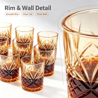 Ensemble de 6 tasses Qixiang Starry Sky, design moderne, verre sodocalcique, motif riz, pour infuser du thé et décorer la maison