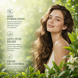 KORMESIC Marque Privée Vente en Gros 480ml Shampoing Démêlant et Nettoyant <span class=keywords><strong>Anti</strong></span>-<span class=keywords><strong>Poux</strong></span> Purification Profonde Contrôle du Sébum Fraîcheur - Product Image 2