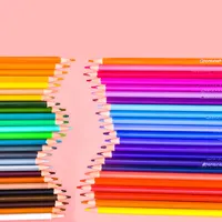 Набор цветных карандашей для рисования на заказ, школьники, 12 шт., профессиональные канцелярские принадлежности, стираемые цветные карандаши