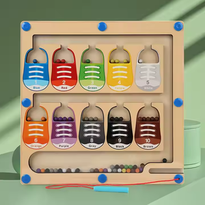 Hot Sale Wooden Number Maze Puzzles Board Juguetes Sensory Activities Color Sorting Playing Educational Learning Toys for Kid CE - Product Image 4