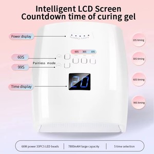 Lámpara de Uñas UV LED Inalámbrica Profesional de 66W, Secador de Esmalte de Gel de Secado Rápido, con Batería, Material Plástico, para Arte de Uñas - Product Image 3
