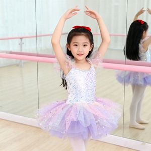 子供の日ステージダンスウェアバレエガールCygnetダンスコスチューム女の子のためのパフォーマンスウェア - Product Image 6