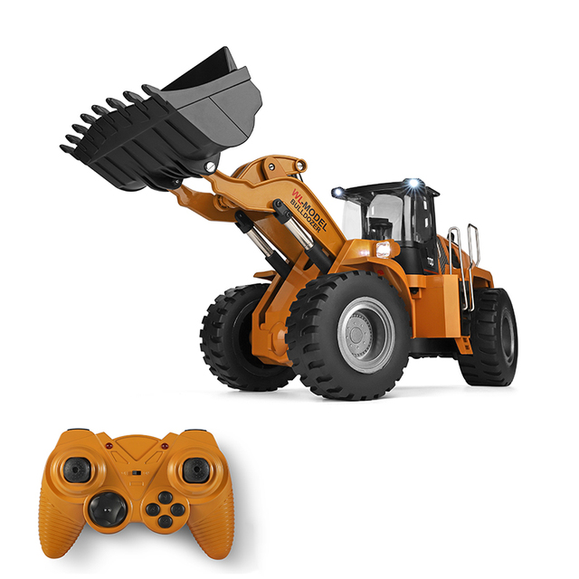 1:14 Scale RC Excavator Model Truck with 12 Channels & 50m Range Auto Return Feature Metal Construction for Adults