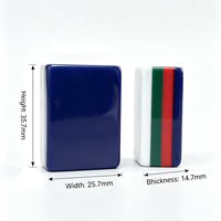 Jeu de tuiles de mahjong américain personnalisé, édition spéciale Fête de l'Indépendance, tuiles de mahjong en acrylique à 4 couches avec drapeau américain pour soirée de jeu festive
