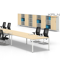 Postes de travail modulaires de bureau commerciaux pour 2 personnes, personnalisables, modernes, à paroi ouverte, avec bureau informatique convertible et extensible