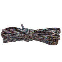 Lacets Weiou 6 mm jaunes, bleu clair, violets, plats, en fil métallique, lacets élastiques à transfert thermique, adaptés aux cordons de serrage