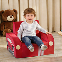 Sofá Cama Infantil Convertible 3 en 1 con Diseño de Robot de Carreras, con Espuma Suave para Dormitorio, Lectura y Siesta