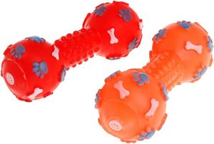 Jouets à mâcher pour chien en caoutchouc coloré avec fonction couineuse pour jouer en intérieur - Product Image 3