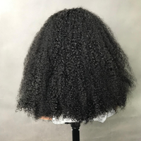 Perruque bouclée crépue en cheveux humains, densité 250, 22 pouces, dentelle HD transparente 13x4, sans colle, pour femmes