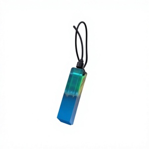 Handmade Resin Wood Pendant Necklace Natural Wood Epoxy Resin Custom Love Wedding Jewelry - Product Image 4