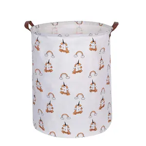 带绳索手柄和盖子的家用矩形帆布洗衣篮采用篮子衬垫设计