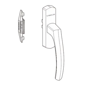 Accesorios de sistema de hardware de ventana abatible de inclinación y giro de gama alta CMECH con mango de horquilla y bisagra oculta (90 kg)