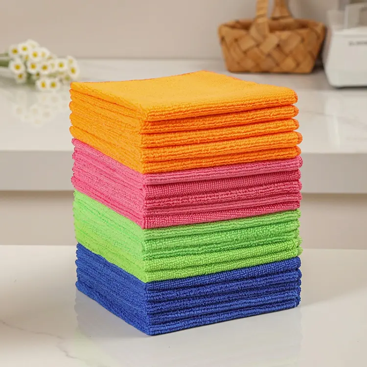 40*40cm Cleaning Product Microfiber Towel Car Polishing Towel Absorbent Kitchen Cleaning Cloth Microfiber Dish Cloth