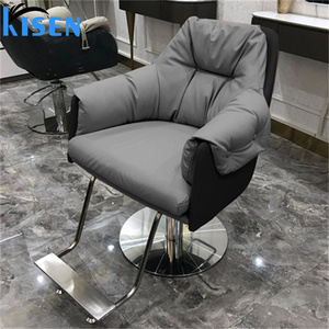 Kisen Luxury Ergonomic Reclining Barber <b>Chair</b> Synthetic Leather <b>Makeup</b> Hair Styling Beauty Salons Schools Metal Hairing <b>Chair</b> - Product Image 5