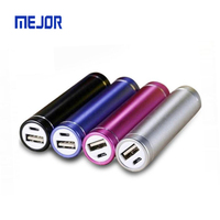 Cadeau : Chargeur de secours portable 2-en-1 en alliage d'aluminium haute capacité, format mini-rouge à lèvres, avec affichage LED et port Micro USB, idéal pour les voyages et l'extérieur