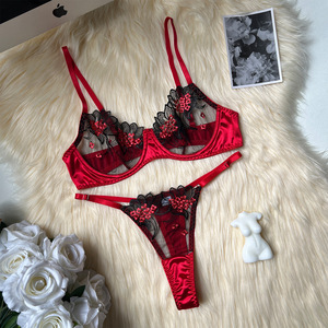 High Quality Fringe Printed Embroidered Lingerie With Steel Sexy Lingerie Complex Nightclub Style for Women - Product Image 6