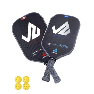 Set paddle pickleball usapa approvato in fibra di carbonio termoformato t700 set paddle pickleball di 2 con 2 pickleball