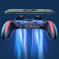 Manette de jeu pour smartphone avec gâchettes de tir, double ventilateur de refroidissement, compatible Free Fire, pour téléphones mobiles iOS/Android