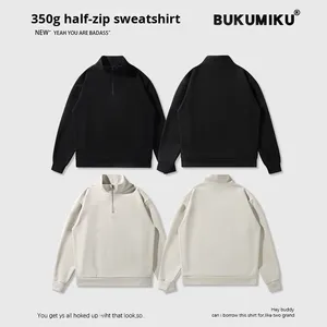 เสื้อสเวตเชิ้ตคอสูงถักทอแฟชั่นสำหรับฤดูหนาว ทรงหลวม สไตล์ยูนิเซ็กส์ สีพื้น ไม่หดตัว ใส่สบาย แขนยาว - Product Image 3