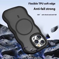 Étuis de téléphone portable étanches deux-en-un étui de protection magnétique de vague de peau étui de téléphone portable compatible étui de téléphone magnétique