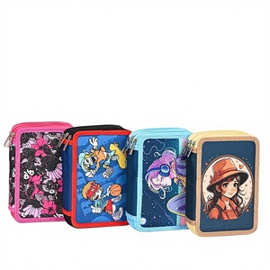 Sac de rangement scolaire en tissu grande capacité à 4 tiroirs, 72 couleurs, nouveauté 2025, pour fournitures scolaires et crayons, vente en gros transfrontalière - Product Image 1