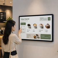 Écran d'affichage publicitaire mural sans fil de 24 pouces, analyse IA optionnelle, kiosque d'affichage LCD tactile intelligent