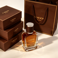 Flacon de parfum en verre de luxe le plus vendu, 100 ml, 50 ml, flacon de parfum brun dégradé avec emballage en boîte et couvercle de luxe