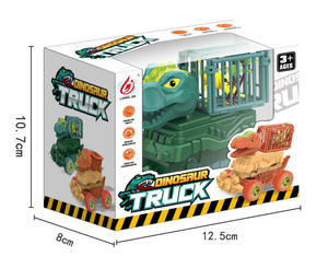 Coche de Juguete Multifuncional con Diseño de Dinosaurio, Carro de Ingeniería Inercial, Juguete con Rotación Acrobática y Deformación con un Solo Botón - Product Image 1