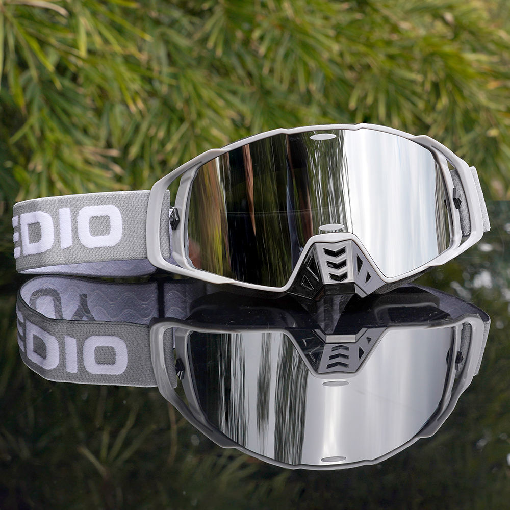 Monture grise, verres argentés