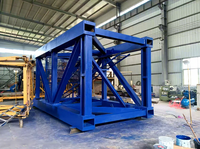 Section de mât de tour bleue anti-corrosion en acier haute résistance Q355B, perçage de précision CNC pour installation rapide sur site