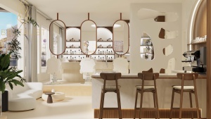 Décoration de salon de beauté Meubles de salon Vitrines Salon de coiffure Design d'affichage - Product Image 4