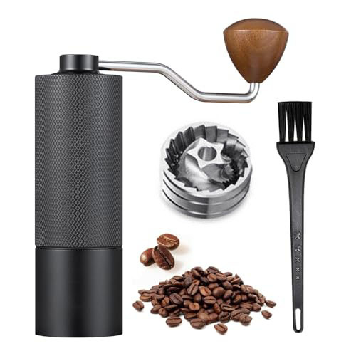 Custom Logo Al-Alloy Body 420 Stainless Steel Burr Homeuse Espresso Mini Small Hand Mill Portable Manual Coffee Grinder