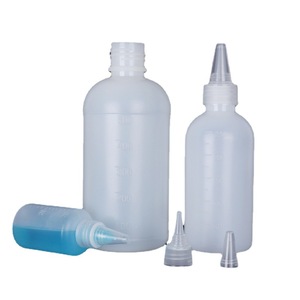 Botella con Boquilla Transparente de 10, 30, 50 y 100 ml, Cilíndrica de Plástico con Punta para Dispensar Líquidos - Product Image 1