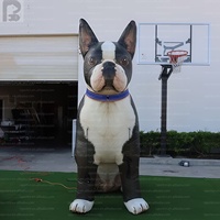 Modèle d'animal gonflable réaliste surdimensionné de 5 m pour Boston Terrier, idéal pour salon de toilettage pour animaux/mariage de marque/événement extérieur/exposition