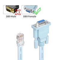 Cable Serial RS232 ALK-LINK de 1.8m, Azul, RJ45 a DB9 Hembra, Blindado y Trenzado, para Switches y Equipos de Firewall, 12 Meses de Garantía