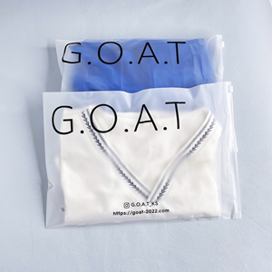 Sacs à fermeture éclair refermables pour vêtements, emballage personnalisé refermable avec fermeture auto-adhésive, sacs en plastique givrés avec fermeture éclair coulissante - Product Image 2