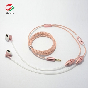 Ibrain Bestseller 2020 FC21-E Auricolari In-Ear in Metallo Oro Rosa <span class=keywords><strong>con</strong></span> Tubo d'Aria e <span class=keywords><strong>Jack</strong></span> da 3,5mm, <span class=keywords><strong>Cuffie</strong></span> Anti-Radiazioni - Product Image 3